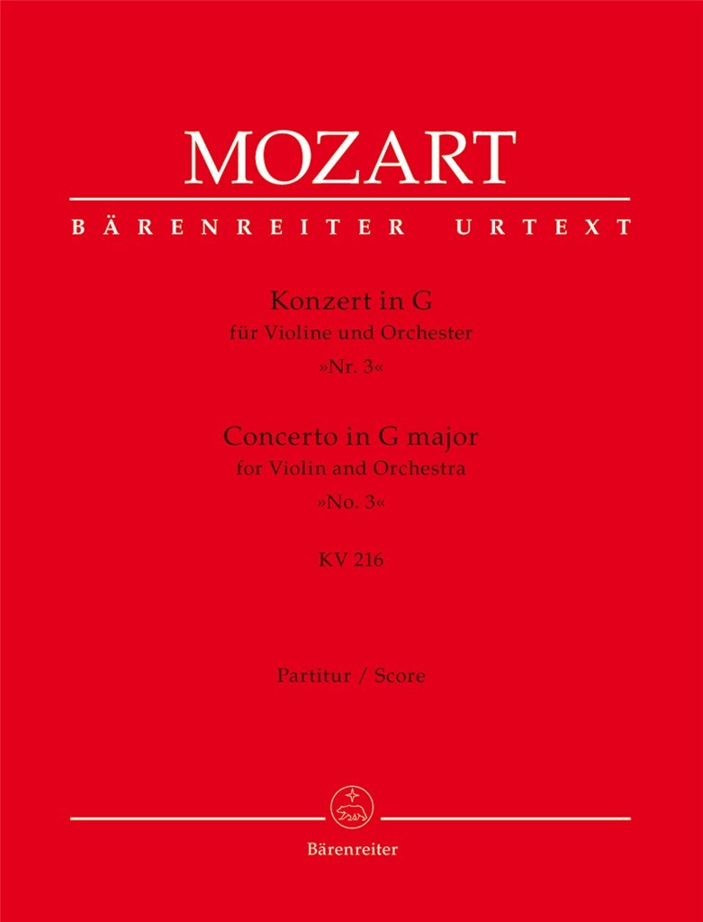 Violin Concerto 3 K216 Full score